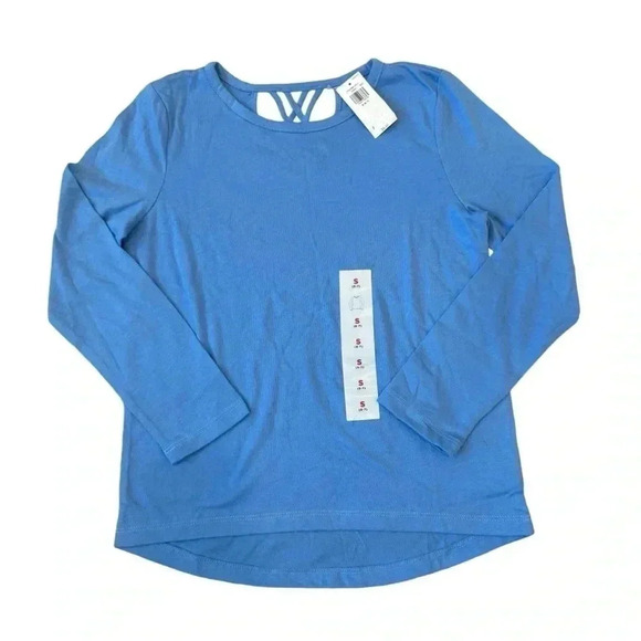 Old Navy Softest Long-Sleeve Lattice-Back Tee for Girls - Picture 1 of 5